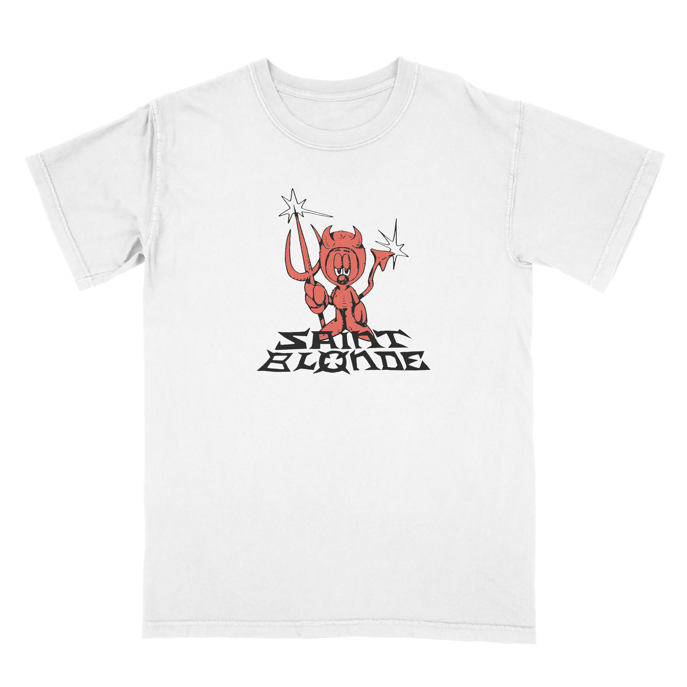 Devil Guy - White Tee – SaintBlonde